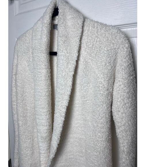 Marled Reunited Clothing Open Front Fuzzy Cardigan w/ Pockets Size Small Cream - Picture 5 of 9
